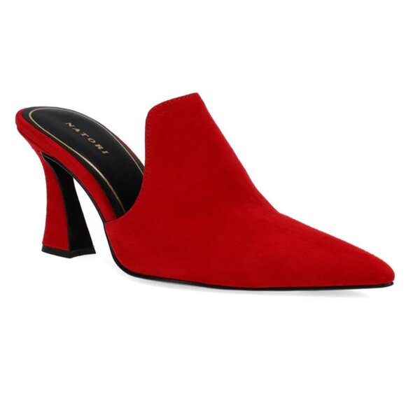 Red Suede Heel Mule - Picture 4 of 4